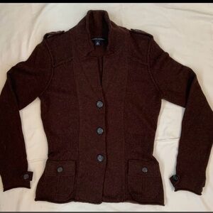 Banana Republic Women's Alpaca Cotton Wool Nylon Blend Jacket Size M Brown